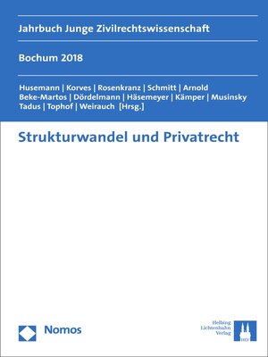 cover image of Strukturwandel und Privatrecht